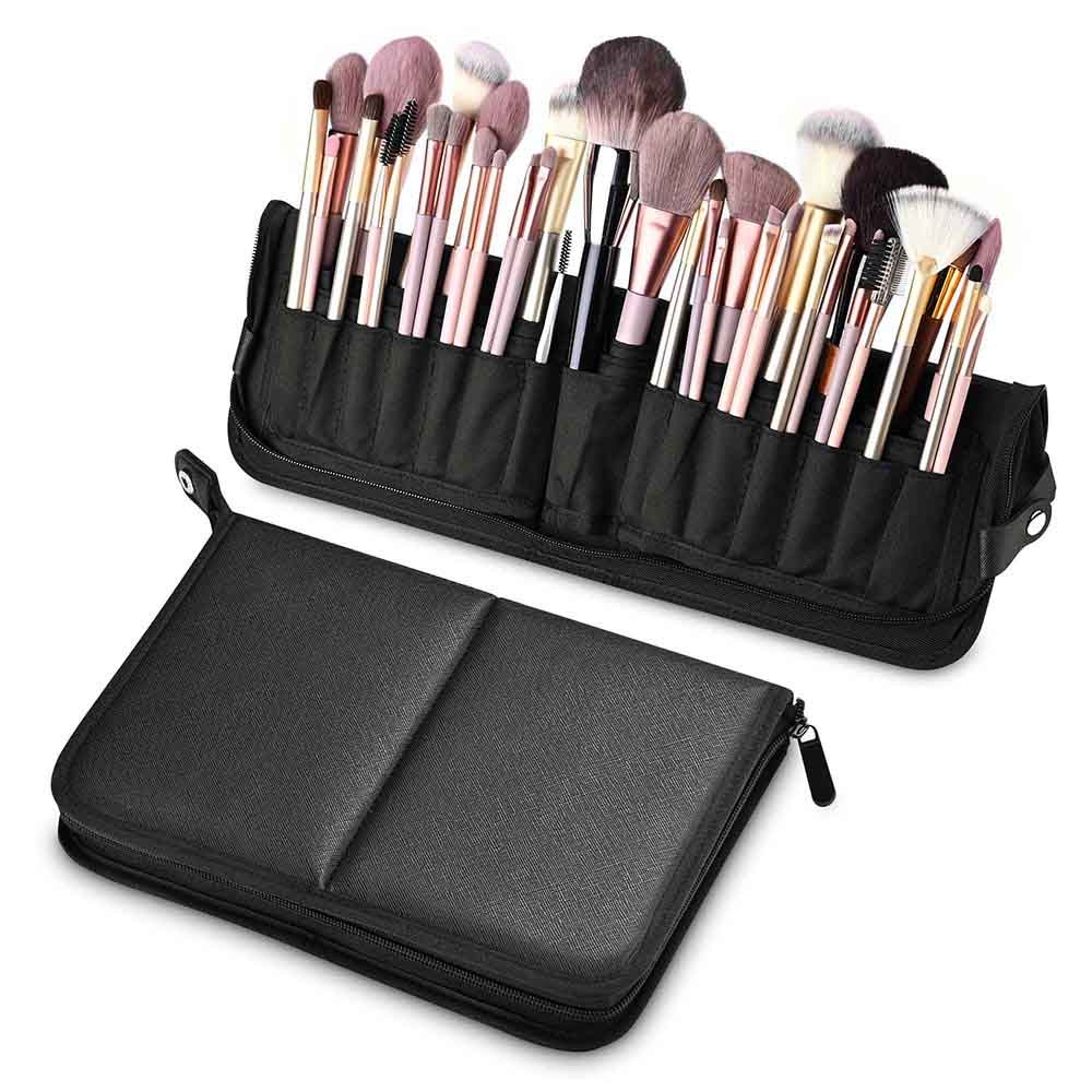Stand up Makeup Brush Holder 29 Pockets Travel Pouch – The Salon Outlet